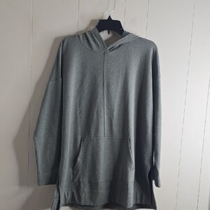 J.Jill Fit Supreme Stretch Seamed Oversized Green Hoodie Large